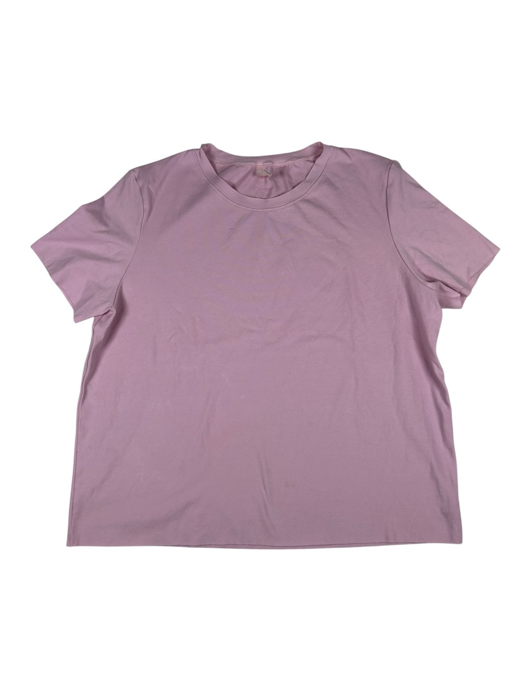 Commando Light baby pink cropped tee shirt sleeve butter shirt size Large